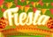 Fiesta party concept banner, cartoon style