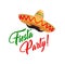 Fiesta party, Mexican sombrero with mustaches