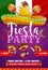 Fiesta party vector flyer with Mariachi peppers