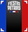 Fiestas Patrias, National Holidays spanish text, Chile theme patriotic celebration banner.