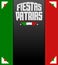 Fiestas Patrias, National Holidays spanish text, Mexico theme patriotic celebration banner, Mexican flag color.