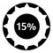 Fifteen percent download internet icon
