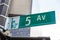 Fifth Avenue street sign