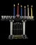 The fifth day Hanukkah menorah crystal lamp