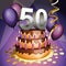 Fiftieth anniversary cake