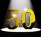 Fiftieth anniversary celebration shows celebrations and greetings for marriage - 3d illustration