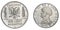 Fifty 50 cents LEK Albania Colony acmonital Coin 1939 Vittorio Emanuele III Kingdom of Italy, World war II