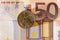 fifty euro cents are on the 50 euro banknote