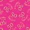 Fifty and fabulous seamless vector pattern background. Girly pink,gold, textured backdrop with simple birthday greeting