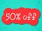 Fifty Percent Off Indicates Savings Cheap And Promo