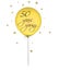 Fifty years young birthday balloon on white background.