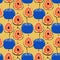 Fig and plum fruits seamless pattern