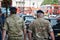 Fight against world terrorism in Europe. Military patrol the streets of London