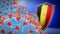 Fight of the Belgium with coronavirus - 3D render seamless loop animation