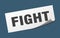 fight sticker. fight square sign. fight