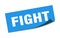 fight sticker. fight square sign. fight