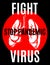 Fight virus. Stop pandemic. Vector hand drawn illustration of human lungs  isolated.