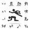 fight in wrestling icon. Set of Cfight and sparring element icons. Premium quality graphic design. Signs and symbols collection ic