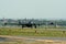 Fighter aircraft on runway