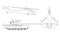 Fighter aircraft, tank, helicopter outline. Military equipment s