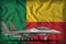 Fighter, interceptor on the Benin state flag background. 3d Illustration