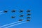 fighter jet formation flyby