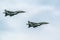 Fighter jets mig-29 on blue sky background