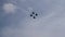 Fighter jets performing in the sky