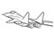 Fighter plane coloring book. Airplane drawing for coloring for kids and kids. Sketch drawing for coloring. Fighter. Vector