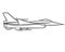 Fighter plane coloring book. Airplane drawing for coloring for kids and kids. Sketch drawing for coloring. Fighter. Vector