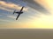 Fighter plane over Sunrise