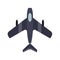 Fighter plane transport top view vector icon defense. Weapon combat attack military warplane illustration above