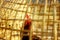 fighting chicken in bamboo ,cage cockfighting