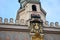 Fighting goats above clock in Poznan town hall Poland
