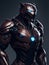 Fighting panther in the style of Iron Man. Generative AI