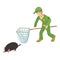 Fighting pests icon, isometric style