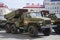 Fighting vehicle BM-21-1 MLRS `Grad` close-up