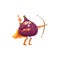 Figs fruit cartoon superhero character with bow