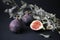 Figs fruit, healthy food, diet, fig, fresh food, violet, green,