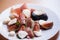 Figs with Parma ham and mozzarella cheese