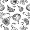 Figs seamless pattern. Sweet figs. Vintage style