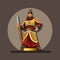 Figure of admiral yi sun, he was a Korean admiral and military general famed for his victories against the Japanese navy during th