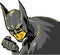 Figure batman cartoon illustration ready to action