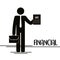 Figure businessman with portfolio avatar silhouette