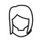 figure casual woman formal face icon