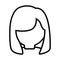 figure casual woman formal face icon