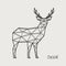Figure of a deer from polygons of illustrations.