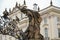 The figure of the Giant with a dagger on the Matthias Gate, Prague Castle, Czech