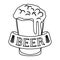 figure glass beer icon image design
