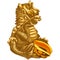 Figure of Golden dragon with an offering